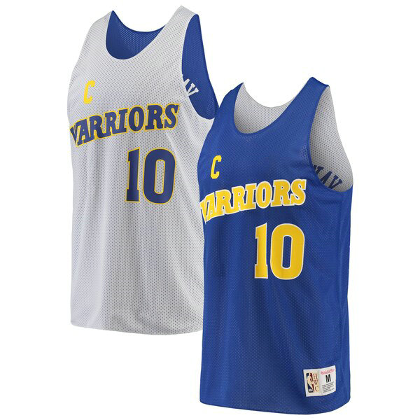 Camiseta Tim Hardaway 10 Golden State Warriors Classics Reversible Azul Hombre
